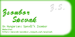 zsombor spevak business card